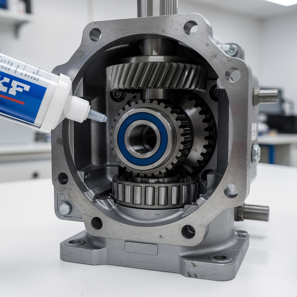 Réducteur moteur — roulement SKF 30217 + graissage