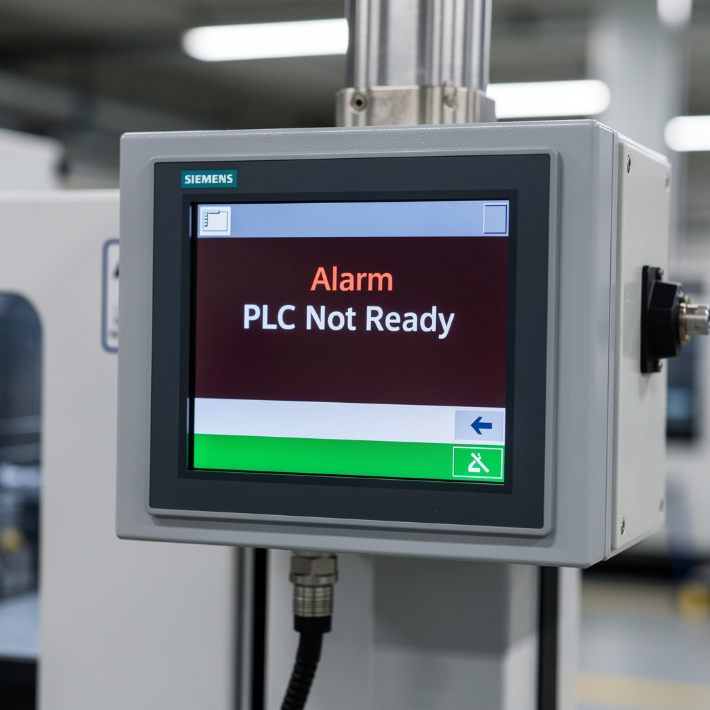 HMI KTP700 — Alarme PLC Not Ready